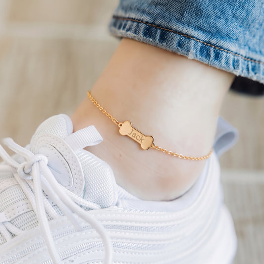 Pet Name Engraved Anklet