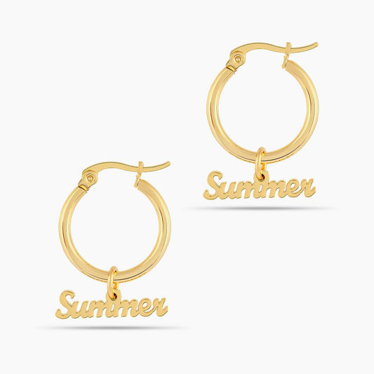 Sleek Signature Name Earrings