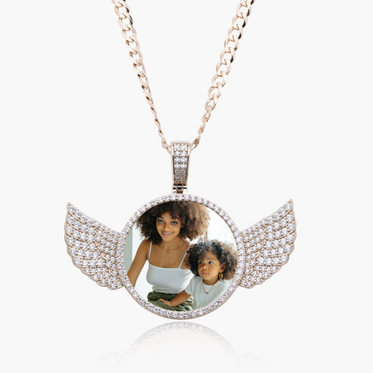 Iced Out Aviator Photo Pendant