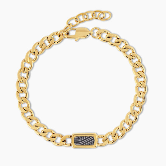 Zebra Crest Cuban Bracelet