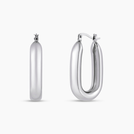 Luxe Oval Hoop Earrings