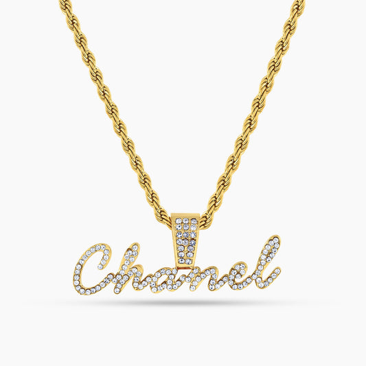 Luxe Iced Script Name Necklace