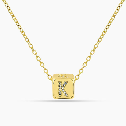The Cubed Initial Necklace