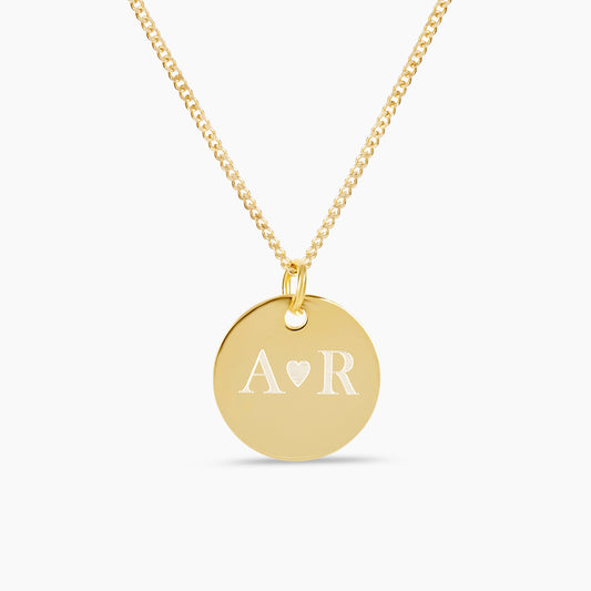 Engraved Circle Pendant