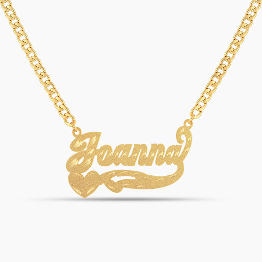 Diamond Cut Lover’s Trail Name Necklace
