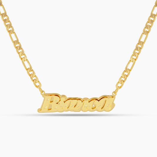 Double Plated Diamond Cut Shine Name Necklace