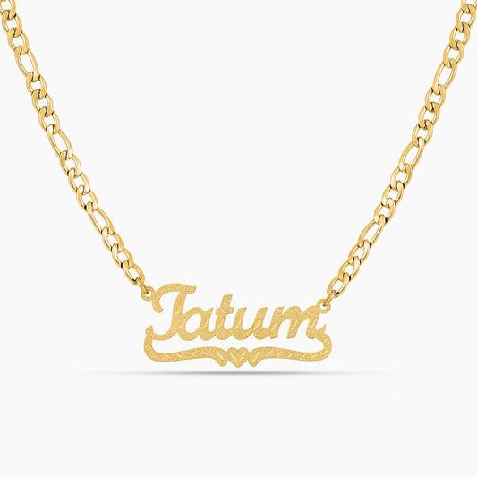 Frosted Diamond Cut Name Necklace