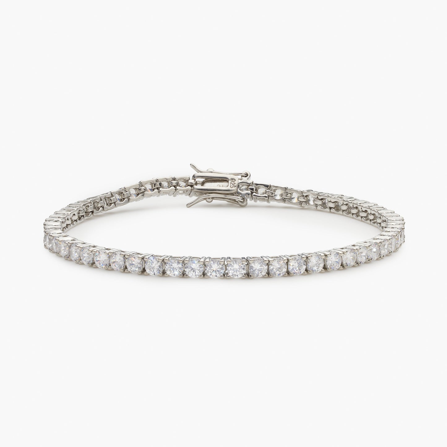 3mm Round Cut Tennis Bracelet