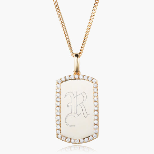 The Iced Border Dog Tag