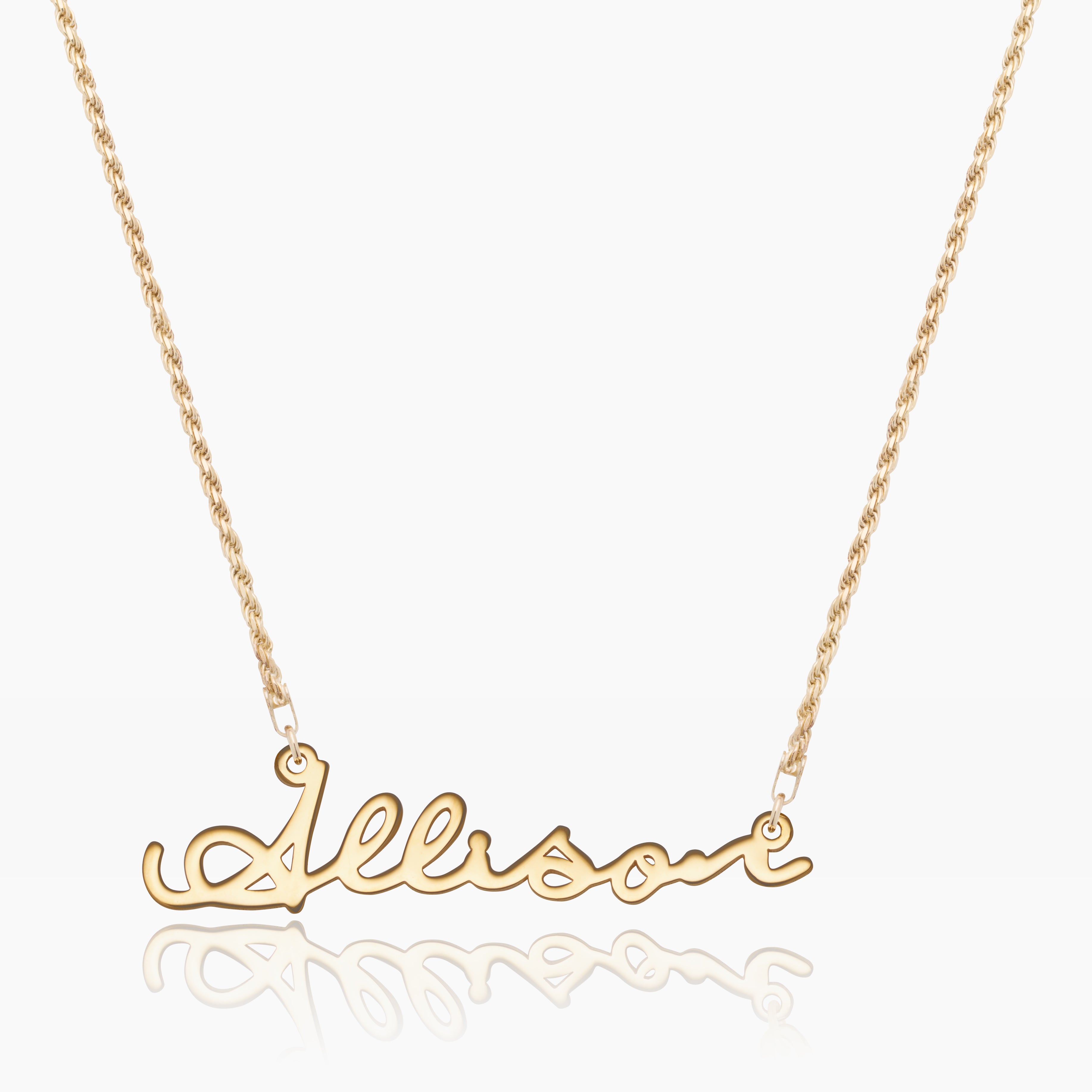 Signature Name Necklace with Iced Initial - Tres Colori Jewelry