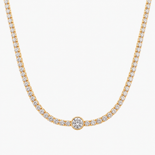 Circle Bezel Tennis Chain