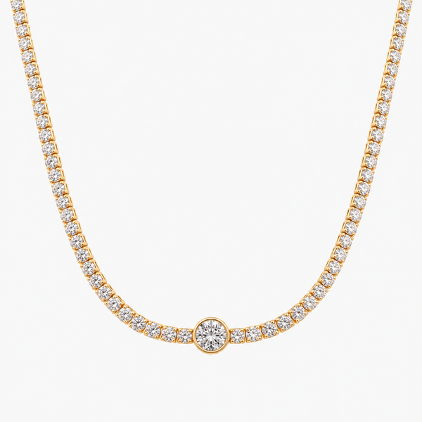Circle Bezel Tennis Chain