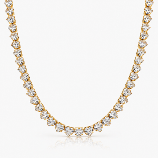 Heart-Cut Tennis Necklace