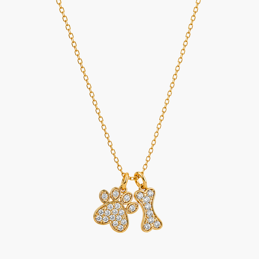Luxe Paw & Bone Charm Necklace