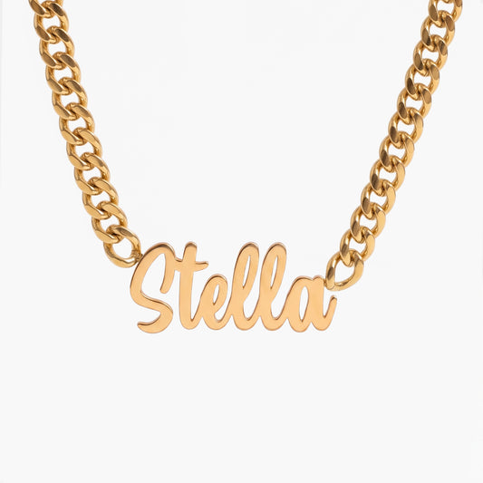 Pet Script Name Collar Chain