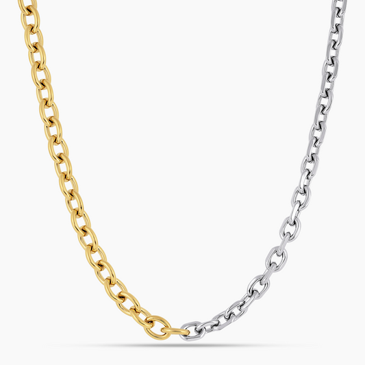XL Two-Tone Link Chain x Bracelet