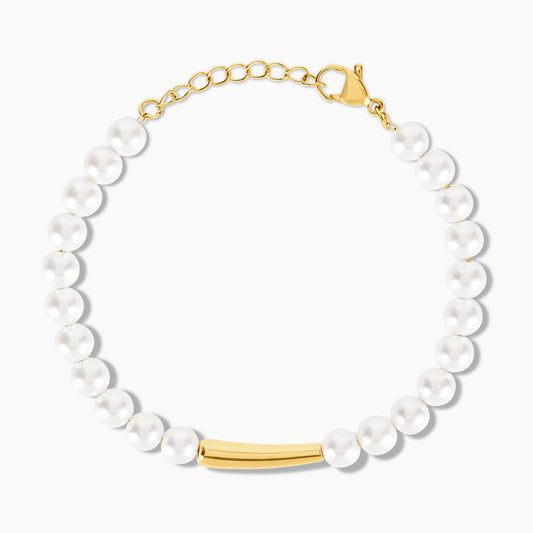 Lover's Crescent Pearl Bracelet