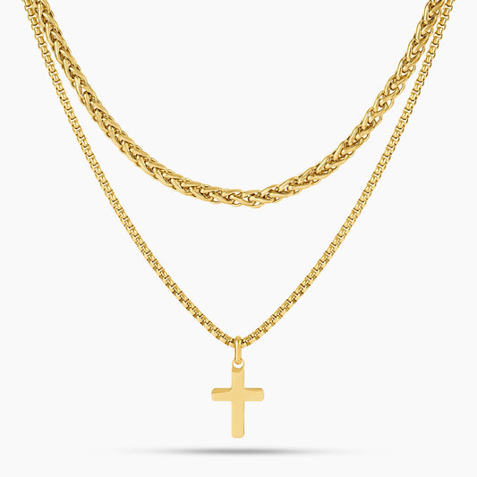 Heavenly Layered Cross Pendant