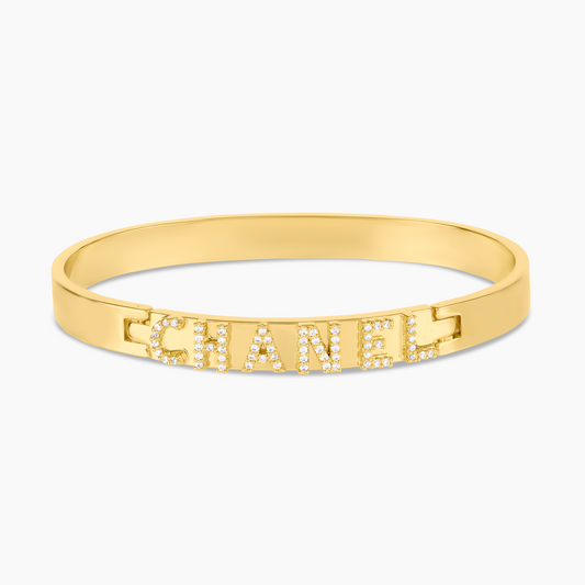 Frosted Nameplate Bangle