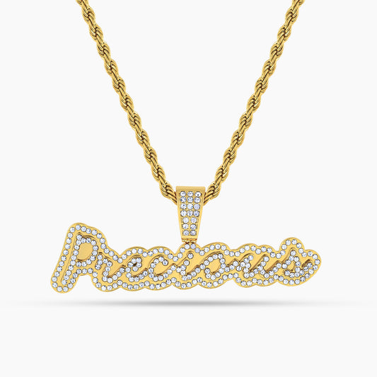 Pop Script Pavé Name Necklace