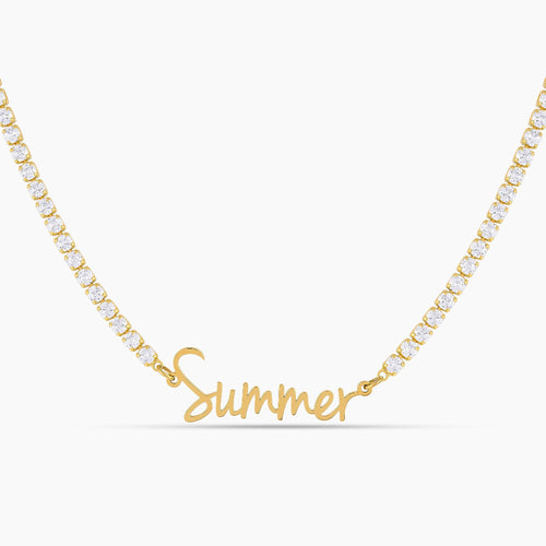 Engraved Bar Tennis Bracelet