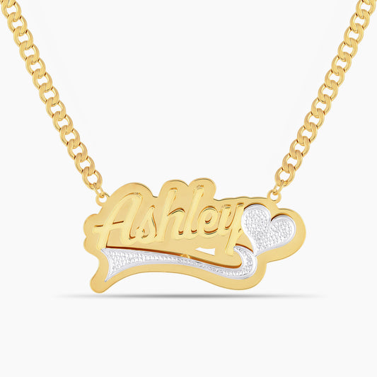 Double Plated Sweetheart Name Necklace