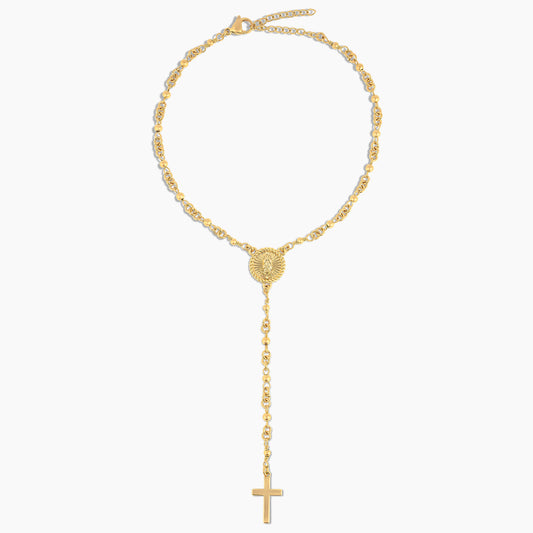 Mini Lady of Guadalupe Rosary Necklace