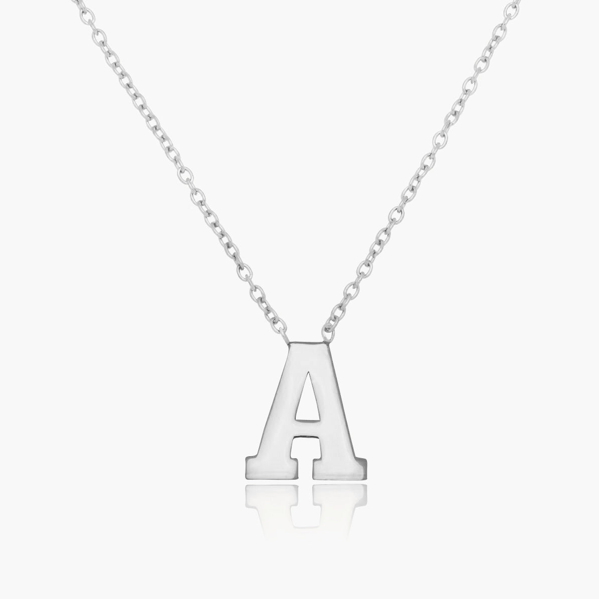 Block Initial Necklace