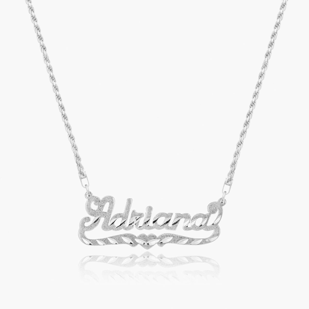 Name necklace store silver real