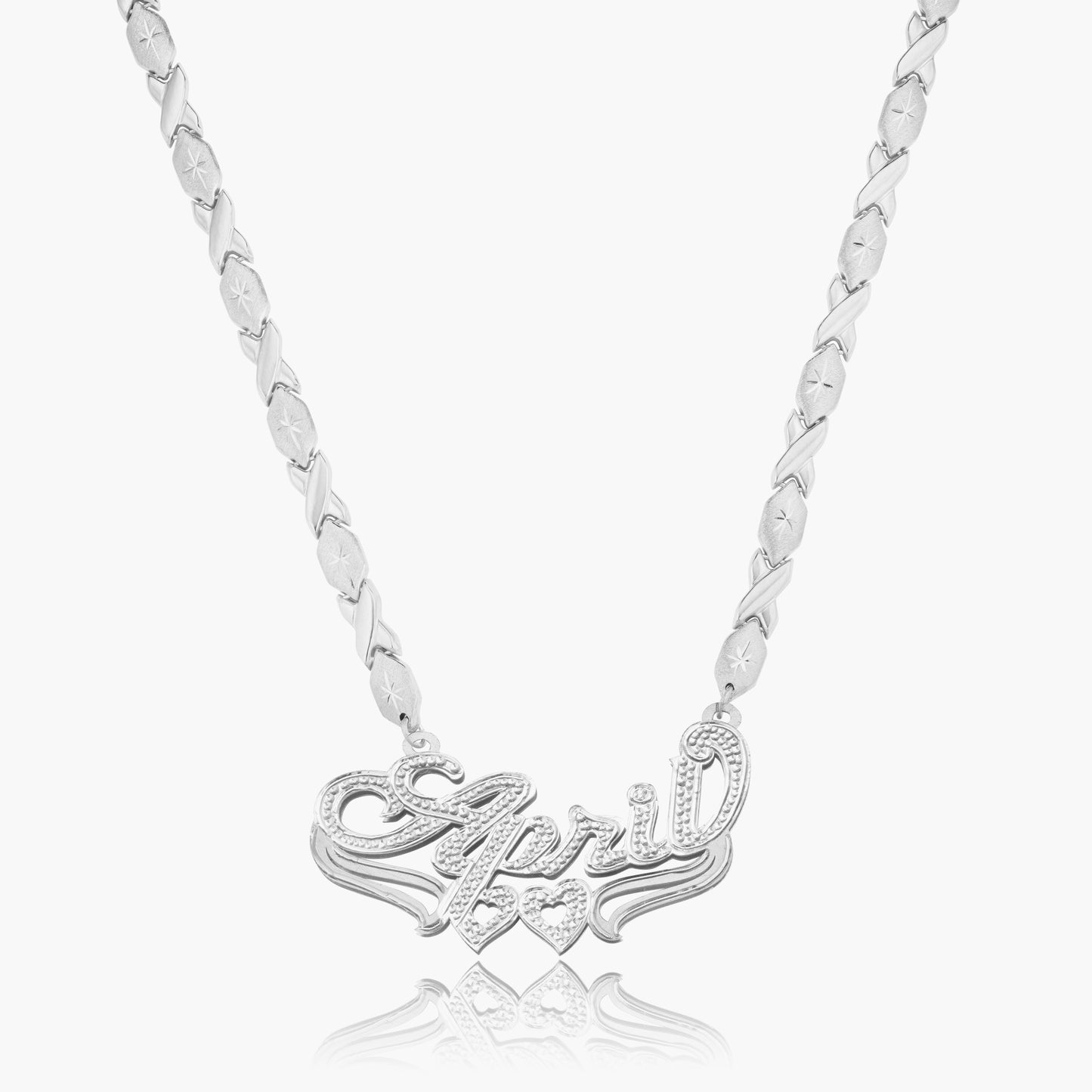 Kid's Double Plated Heart Name Necklace