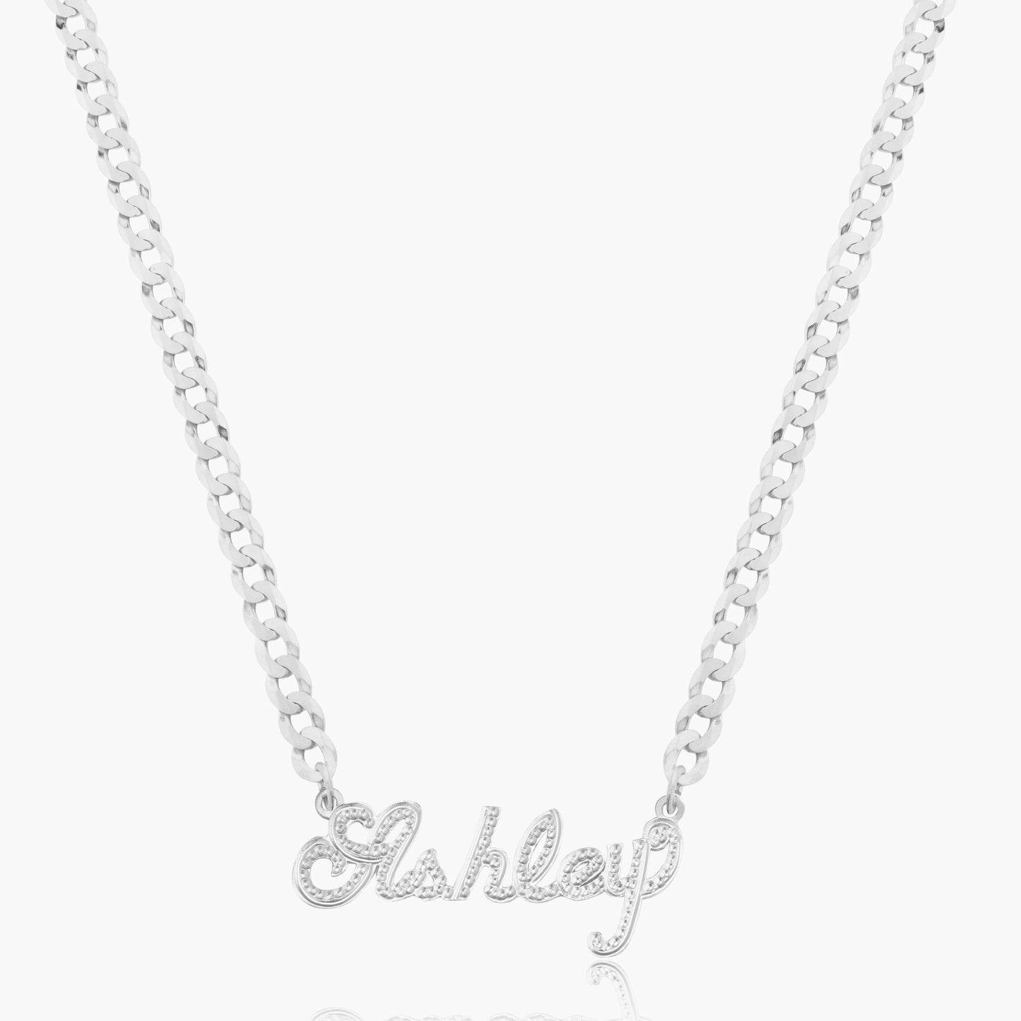 Frosted Script Name Necklace