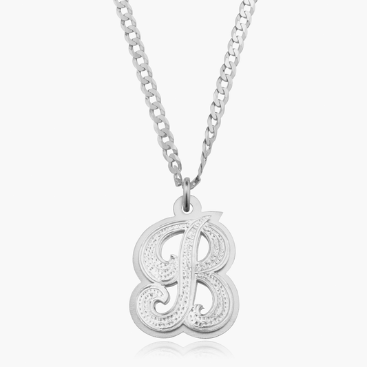 Double Plated Iced Out Initial Necklace