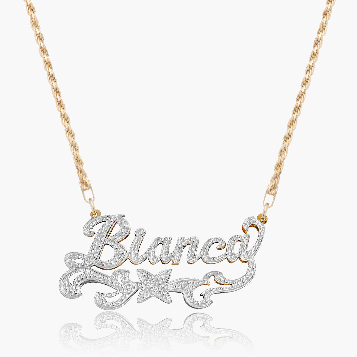 Personalized Double Plated XO Chain Necklace With Heart Design Custom Name  Strings For Women Two Tone Mothers Day Jewelry Gift 230822 From Jiao06,  $32.96 | DHgate.Com