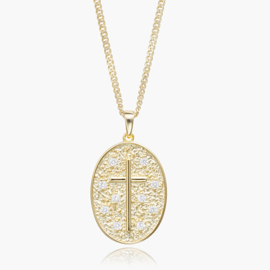 The Iced Cross Token Pendant