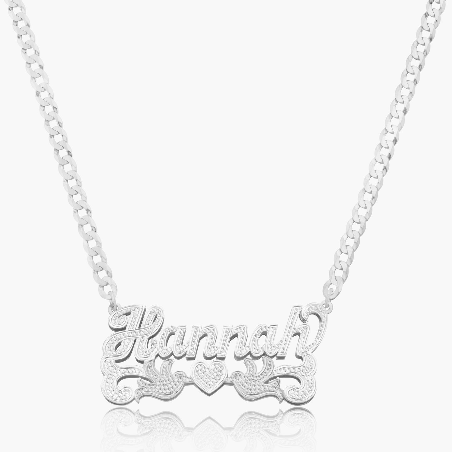 Double Plated Love Bird Name Necklace