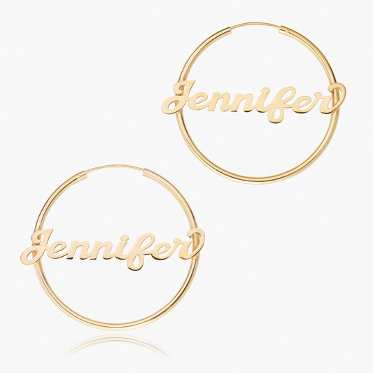 Hoop Name Earrings