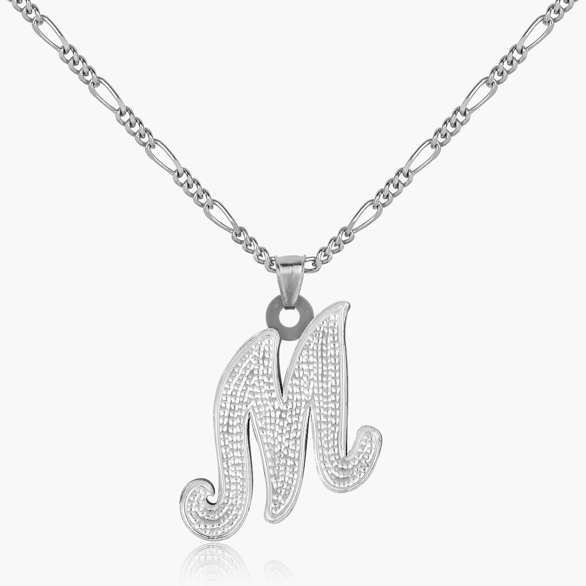 Double Plated Large Initial Necklace