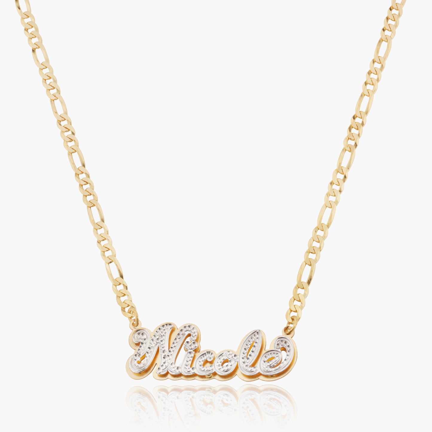 Double Plated Iced Out Script Name Necklace