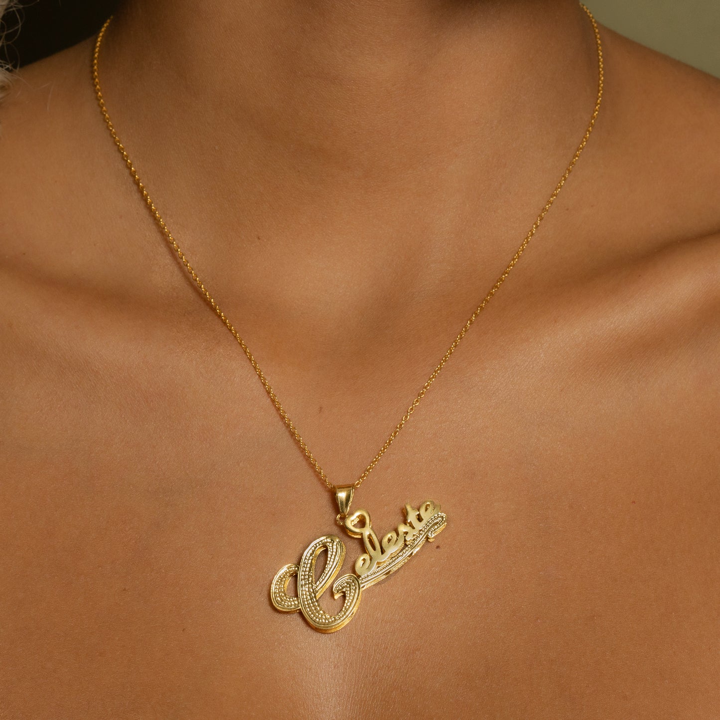 The Golden Swift Double Plated Name Necklace