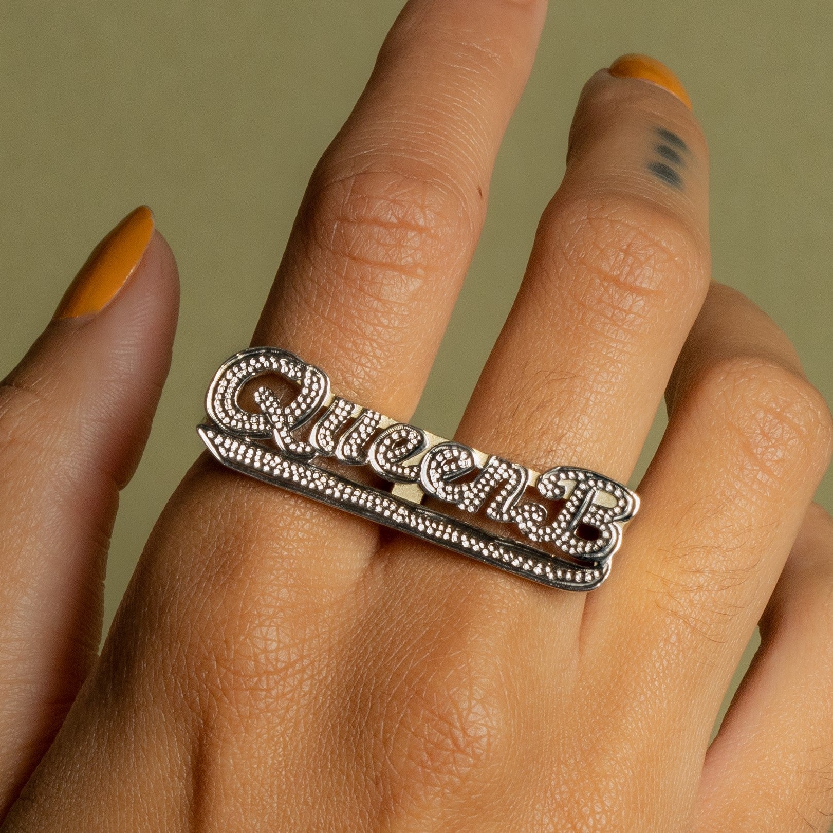 Silver Full Leaf Finger Ring ( For small fingers) – Urbanitii