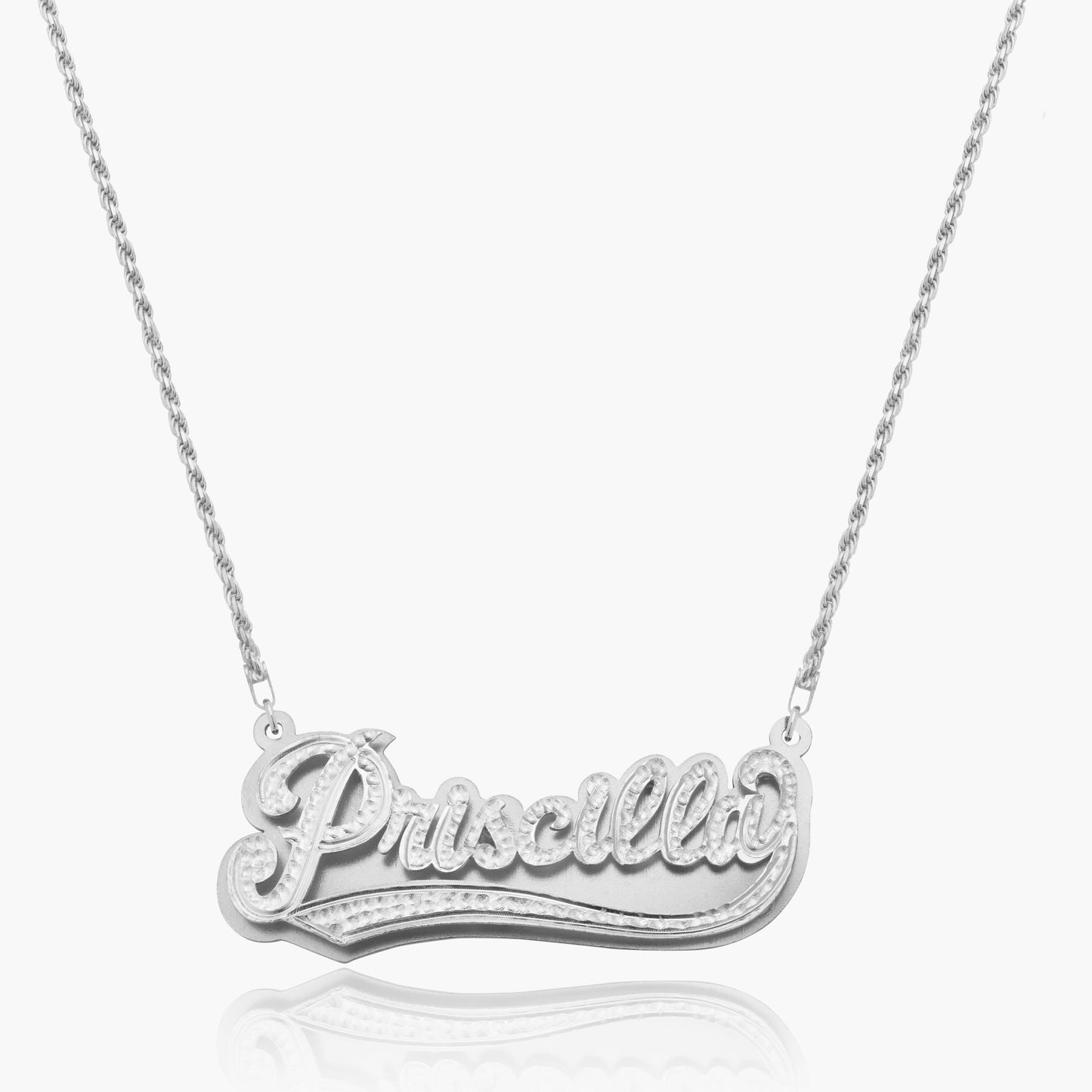 Double Plated Varsity Name Necklace