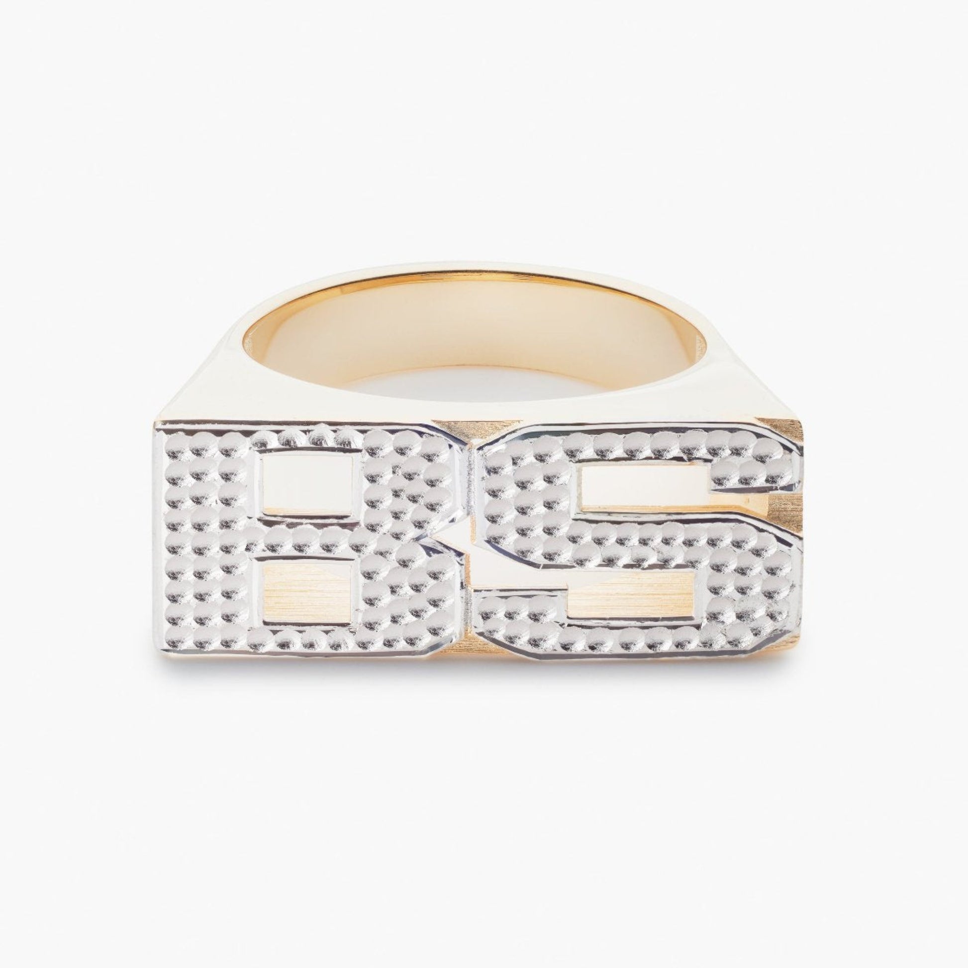 Double Letter Block Ring – Tres Colori Jewelry