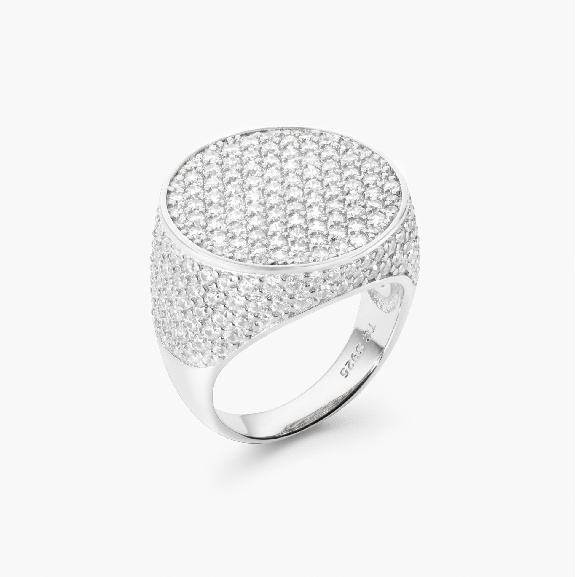 Iced Signet Ring – Tres Colori Jewelry
