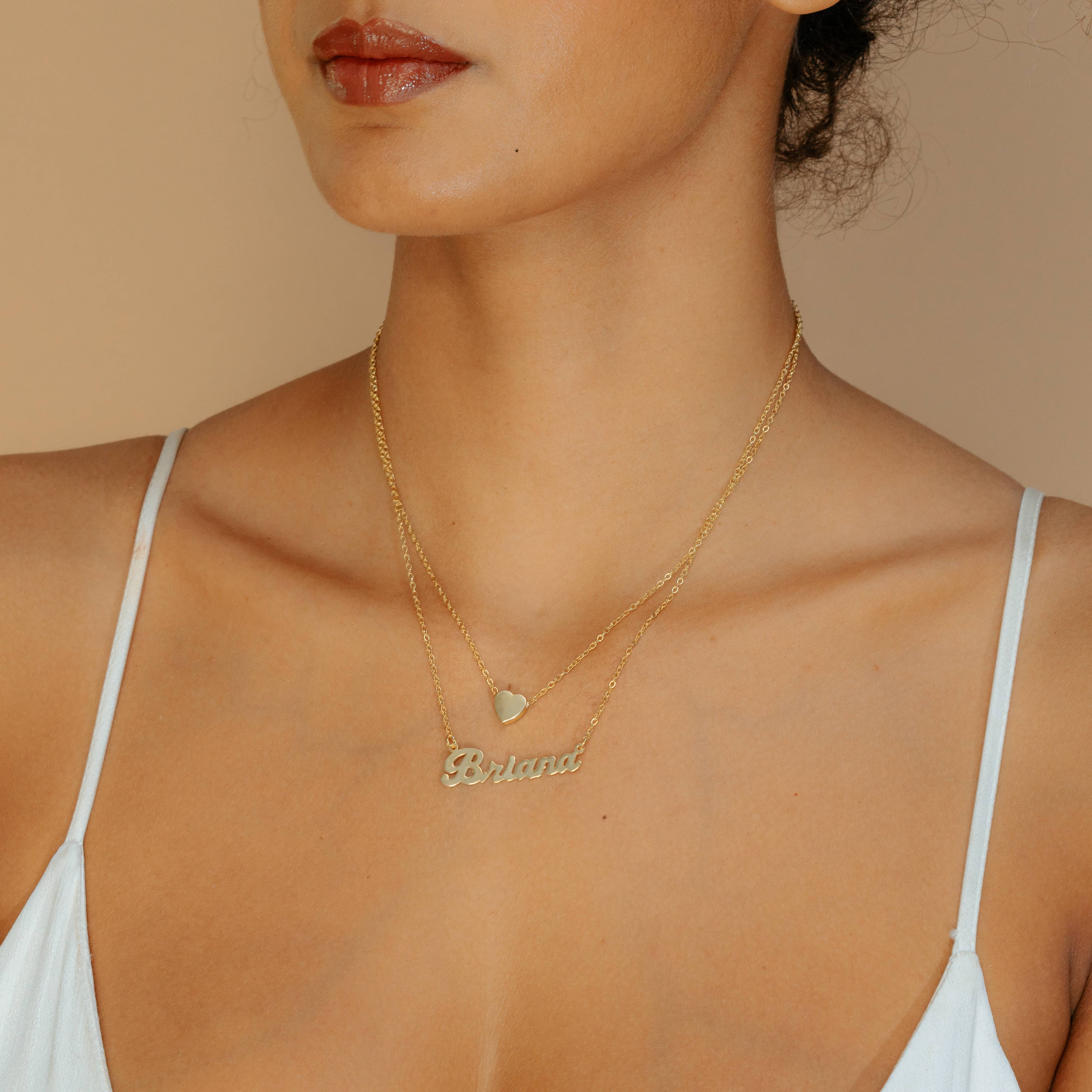 Gold layered clearance name necklace