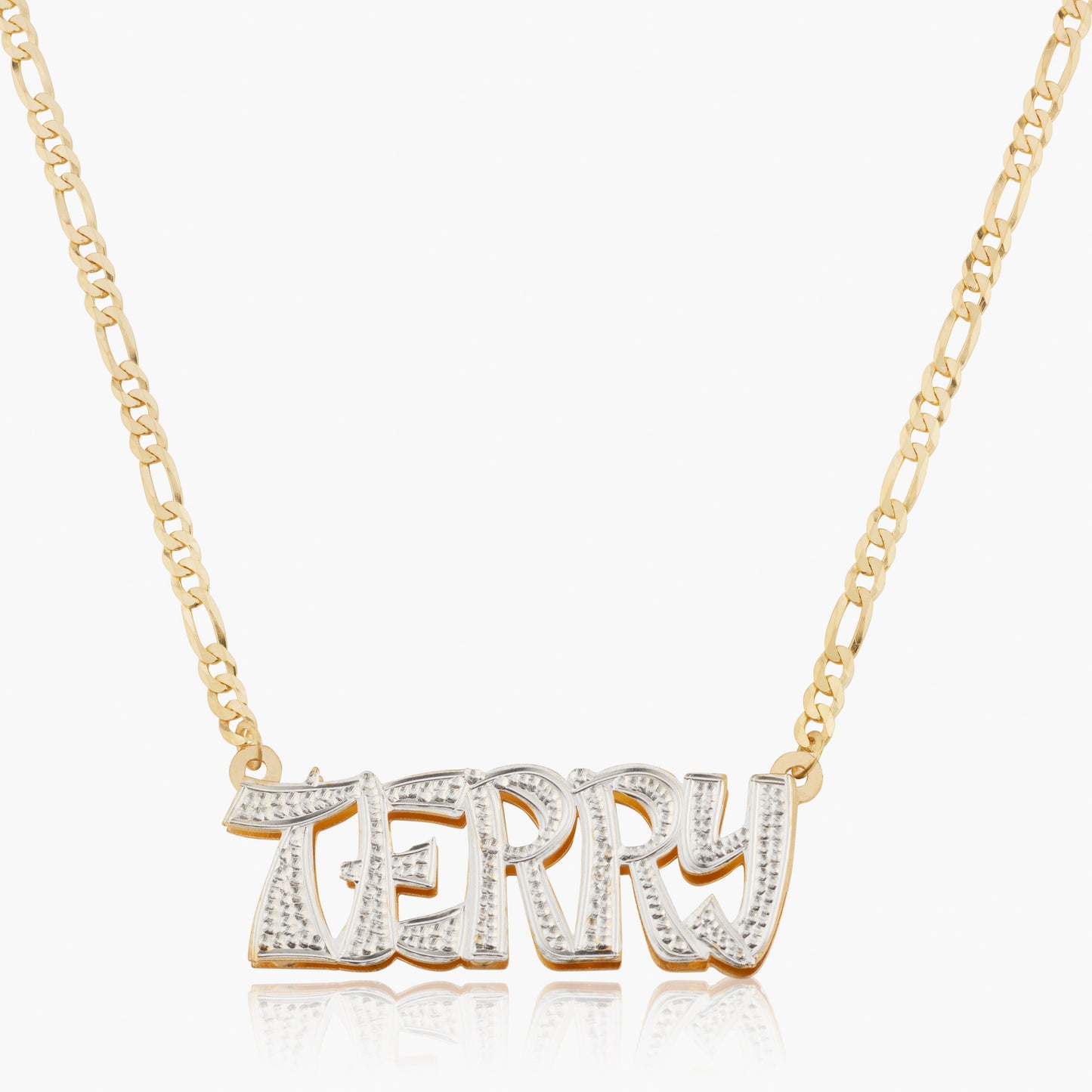 Kids Double Plated "Take-out" Name Necklace