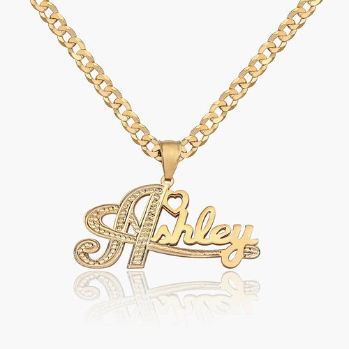 Kid's Double Plated Iced Out Initial Necklace