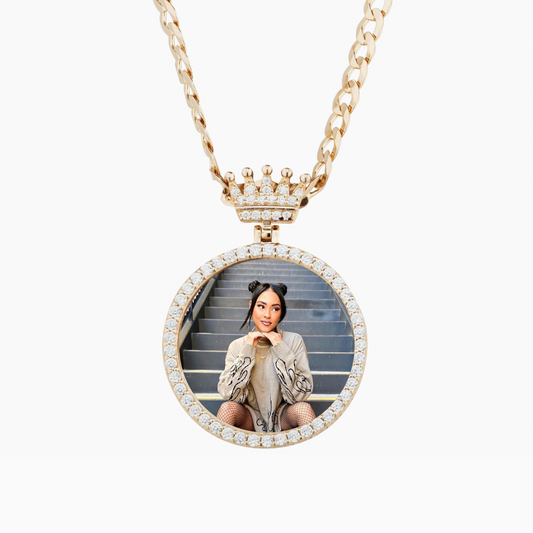 Iced Out Royal Photo Pendant