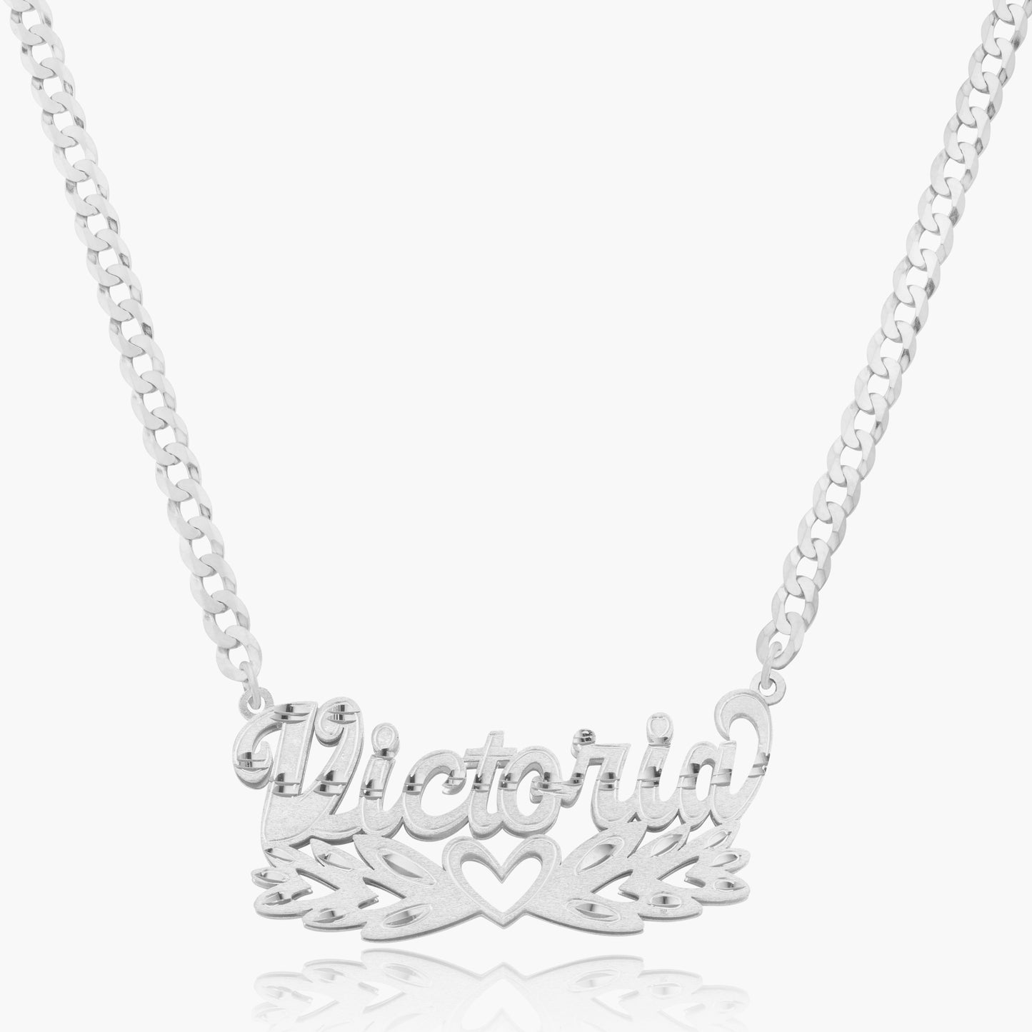 Double Plated Diamond Cut Name Necklace
