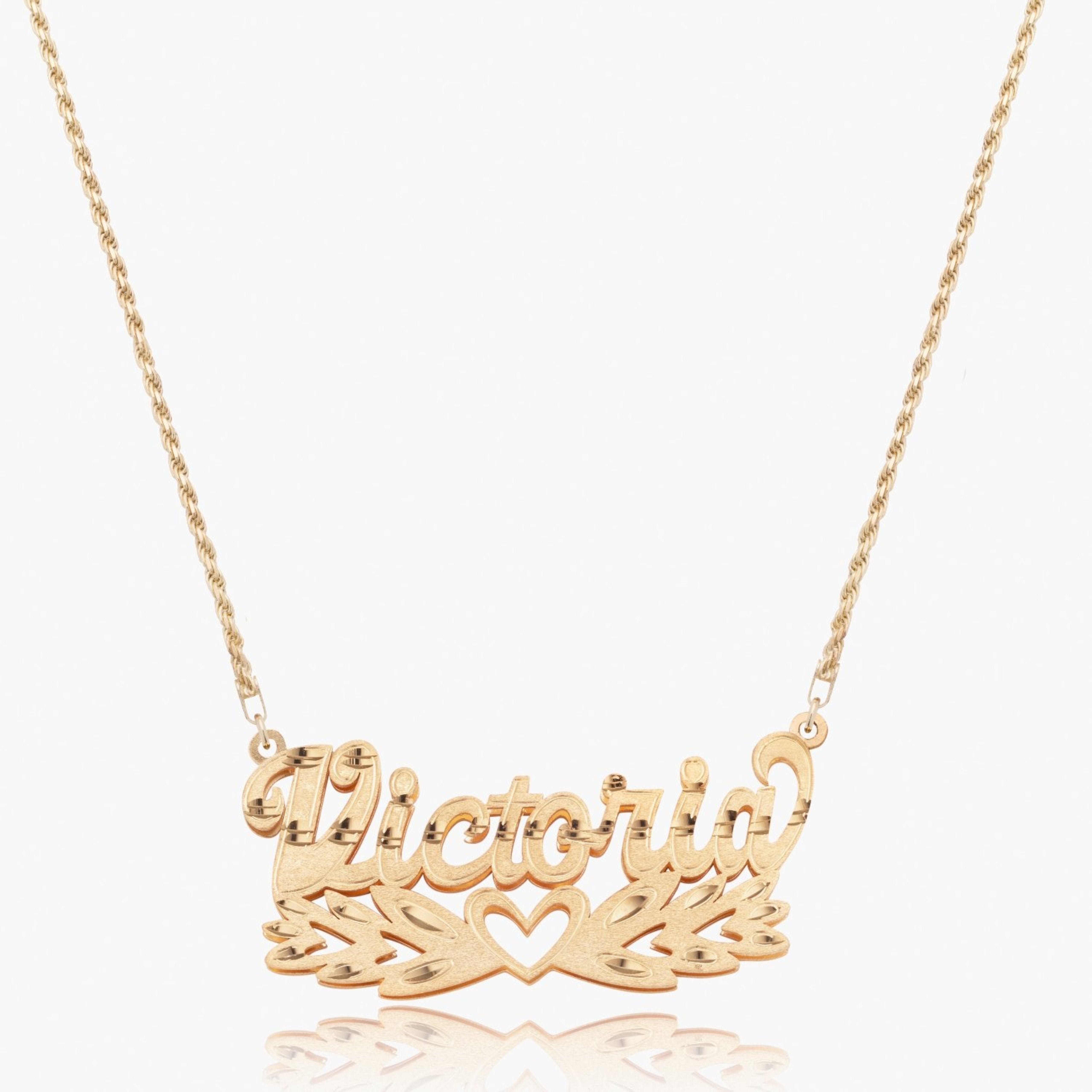 Diamond cut hot sale name necklace