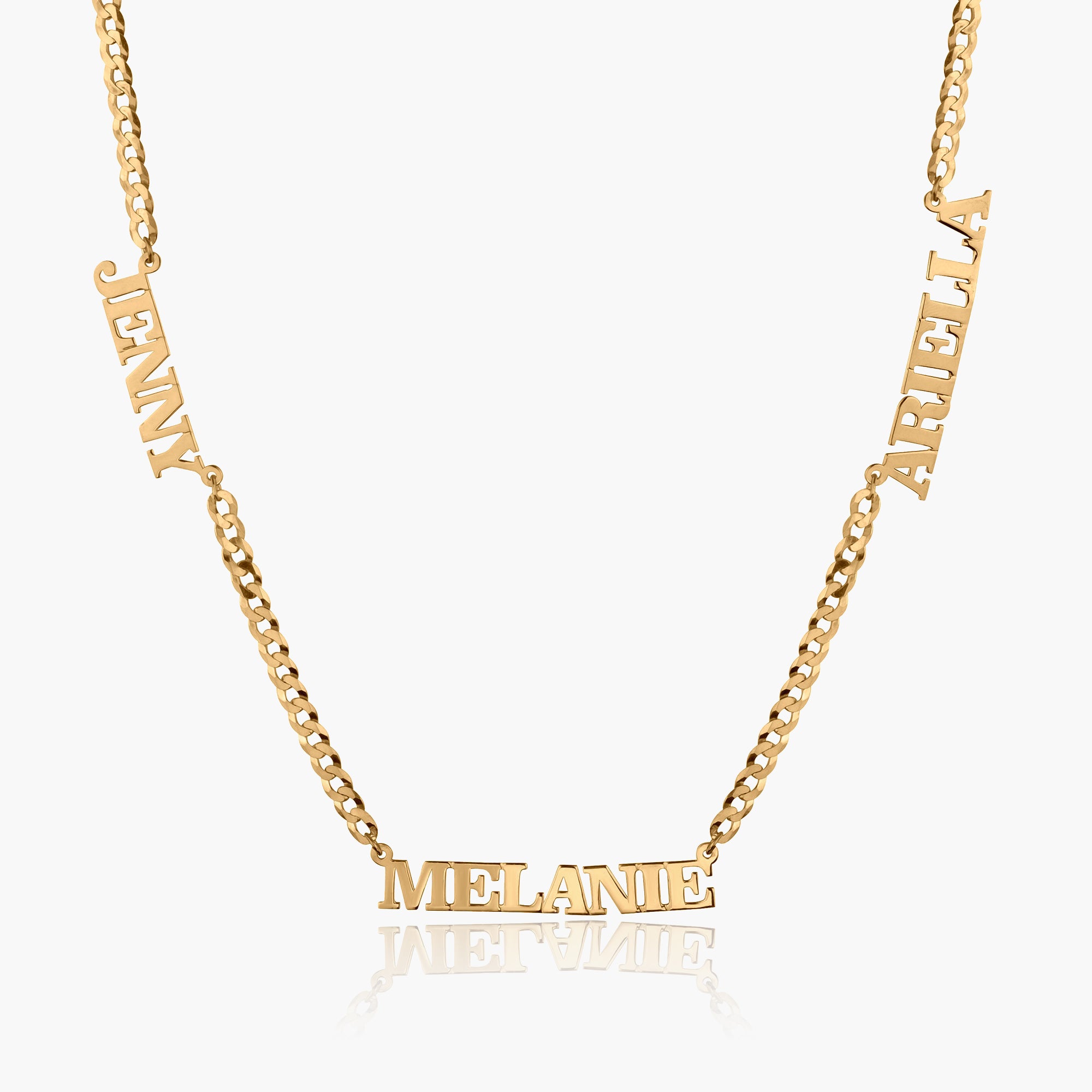 Triple sale name necklace